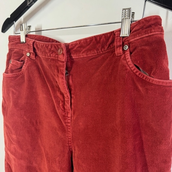 Woolrich Red Corduroy Pants Women’s Size 8 Mid Rise Straight Leg Cotton Blend - Picture 6 of 12